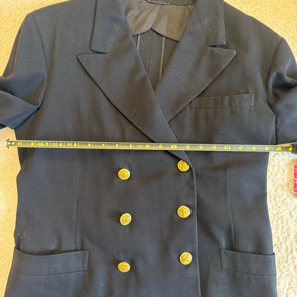 Vintage U.S. NAVY Officer Lieutenant Dress Uniform Jacket Novakoff Bros Blk/Gold - Picture 10 of 13